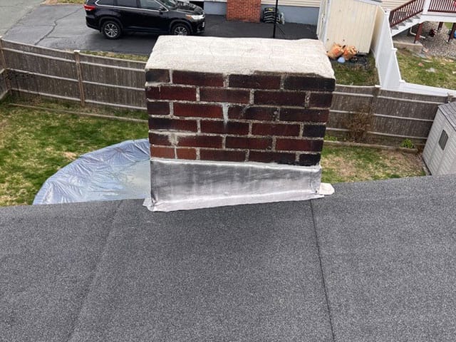 Chimney flashing repair