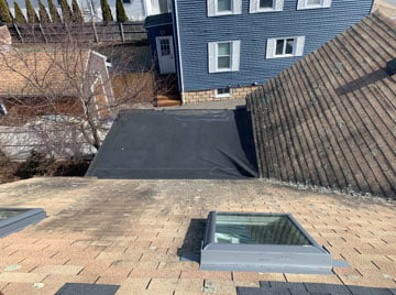 Before — old roof prior to replacement