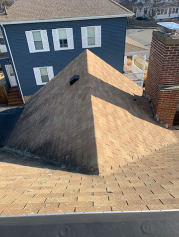Before — old roof prior to replacement