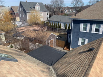 Before — old roof prior to replacement
