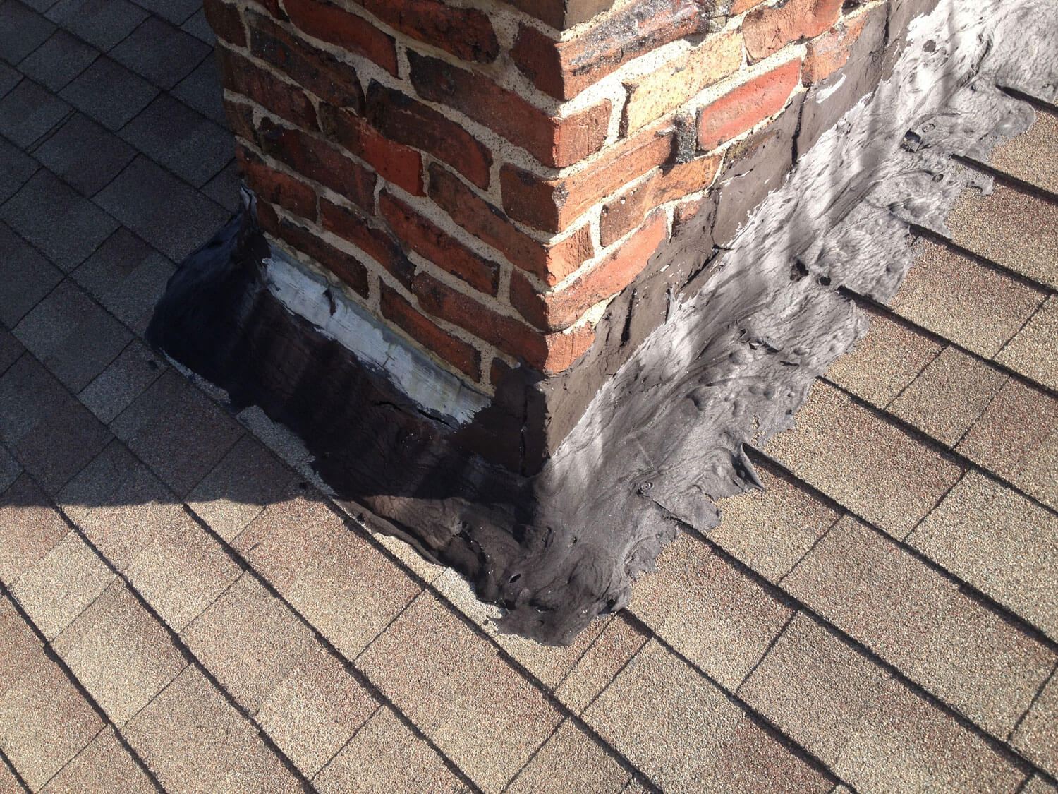 New chimney corner flashing